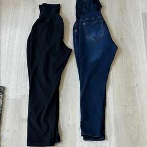 Bella Vita Blue Jeans and Motherhood Maternity Black Jeans